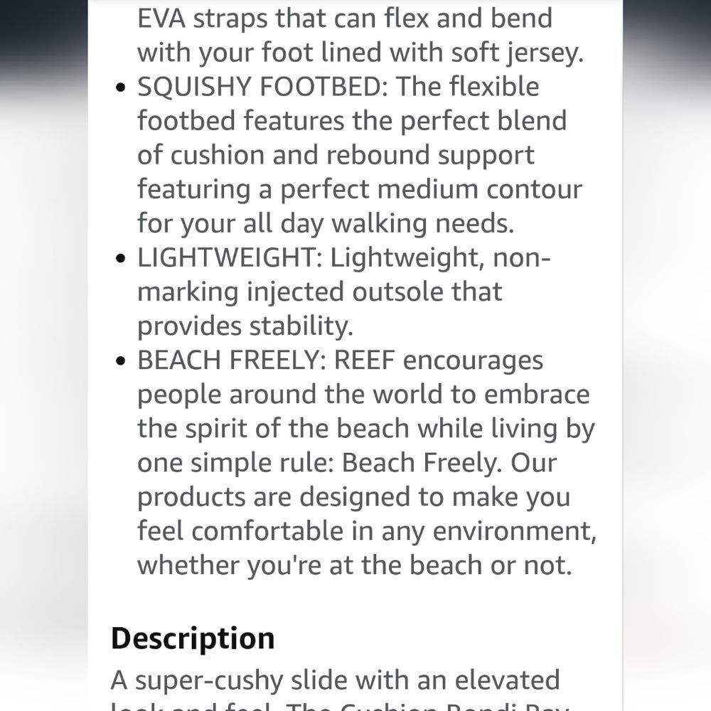 Reef Cushion Bondi Bay Slide Sandal- Frosty - Picture 9 of 14